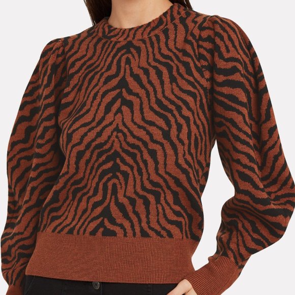 Ulla Johnson Zebra Jacquard Sweater - Picture 1 of 8